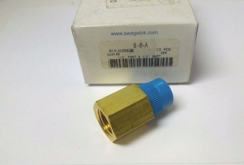 Swagelok b- 8-a  adapter 1/2&#034; fnpt x 1/2&#034; mnpt  brass       &lt;b-8-a for sale