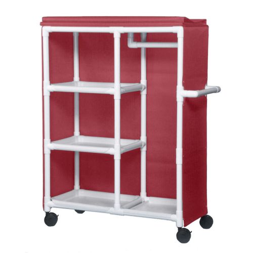 Garment Rack with Shelves Mesh Maroon                               1 EA