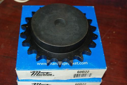 Martin, 60B22, LOT OF 3, Stock Bore, Sprocket, New in Box