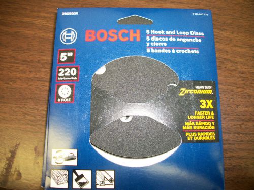 BOSCH ZRB220 ZIRCONIUM 5&#034; 220 GRIT  SANDING DISC PACK