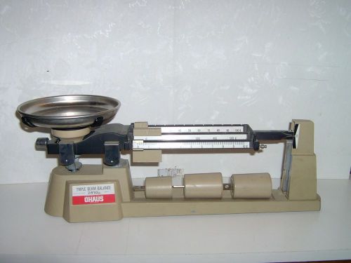 TRIPLE BEAM SCALE - VINTAGE OHAUS TRIPLE BEAM BALANCE SCALE