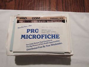 Microfiche, Old &#034;Pro Microfiche&#034;, Microspace Pricing Sheets , 1980s , Pharmacy