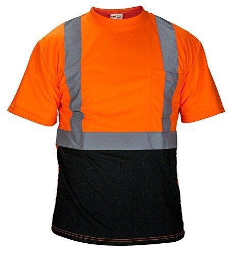 Sas safety 692-1660 hi-viz class-2 black bottom t-shirts, x-large, orange for sale