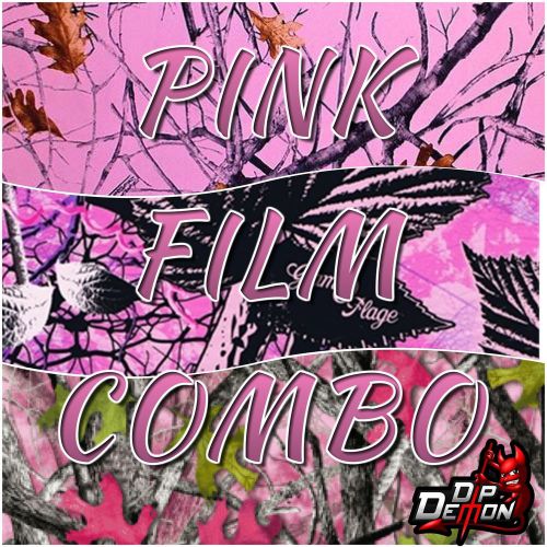 PINK CAMO COMBO PACK TRUE TIMBER SASSY B SNOWFALL GLAMO HYDROGRAPHIC HYDRO FILM