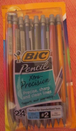 Bic pencil xtra precision (metallic barrels), fine point (0.5 mm), 24-count for sale