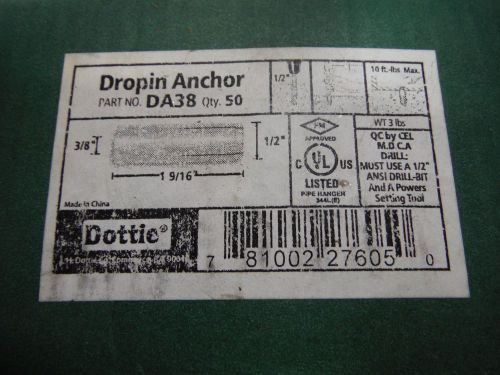 3/8&#034; drop in anchor (300pcs) zinc for sale