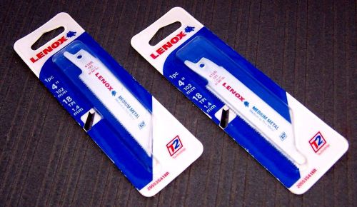 (2 ea) 1 pk. Lenox 20553 418R 4&#034; 18-TPI Metal Reciprocating Blades