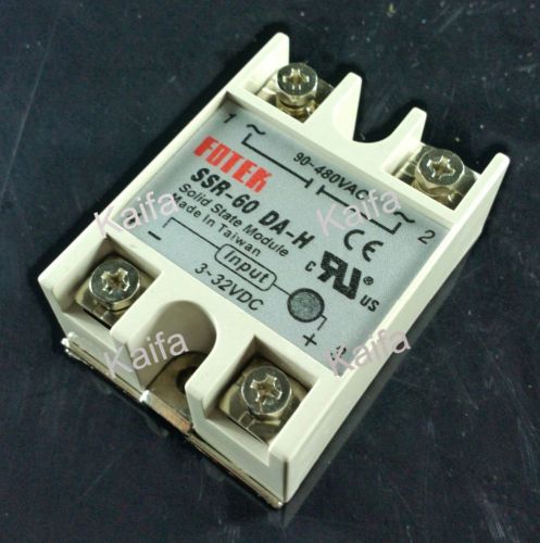 1 pcs FOTEK SSR-60DA-H Solid State Relay SSR Single Phase DC-AC