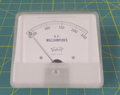 Triplett 430-PL Panel Mount Voltmeter   0 to 250 Milliamperes AC