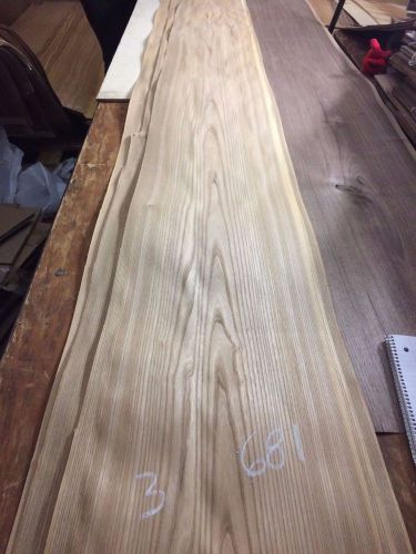 Wood ELM FLAT CUT  101X13,14,15,  total 3 pcs RAW VENEER N681.