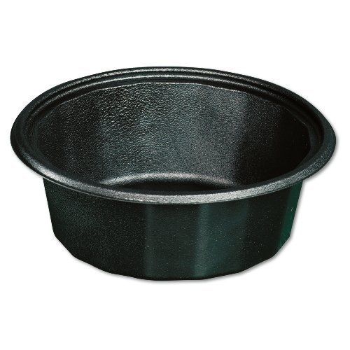 Genpak FP032 7-1/4-Inch Diameter by 2-5/8-Inch Depth Black Color 32-Ounce Mic...