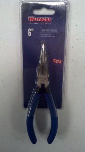 NEEDLE NOSE PLIERS, CUTTER, 6&#034;, BLUE, WESTWARD, LIFETIME GUARANTEE