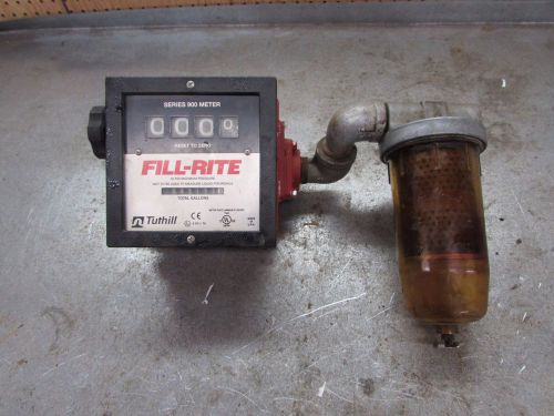 Tuthill 900 series fill-rite meter w/ inline filter housing 1&#034;npt for sale