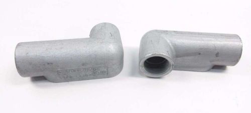 Lot 2 new crouse hinds ll-57 conduit fitting 1-1/2 in iron d526055 for sale