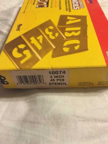 CH HANSON 10074 Interlocking Stencils,Numb &amp; Letters,Brass 4&#034;