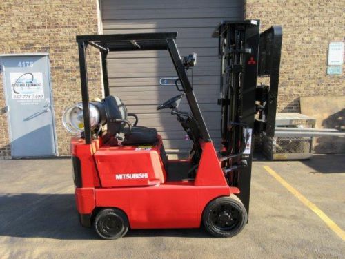 Forklift (23747) mitsubishi fgc15, 3000 lba capacity, triple mast for sale