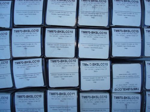 50 pcs Pass &amp; Seymour TM870-BKSLCC10l ighted SP rocker switch; black 15 amp 120