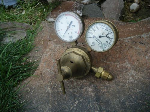 Vtg Heavy Pressure Gauge Brass Valve Antique Steampunk Handle Boiler 1927