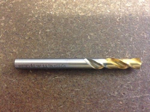 .2323&#034; 5.9mm HSCO TiN STUB DRILL