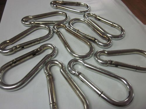 ~ 10 ~ 7/16&#034; x 4-3/4&#034; 1000lb spring clip load snap hook for tow chain zinc steel for sale