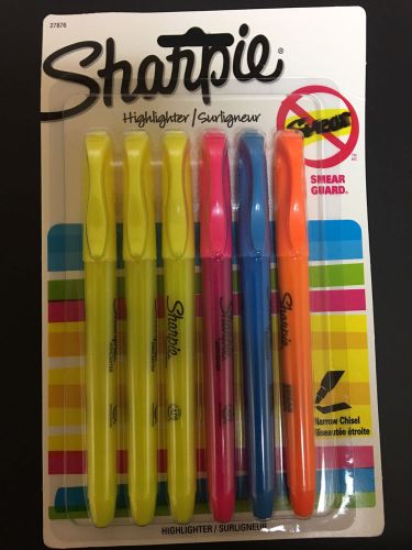 Sharpie Highlighter Narrow Chisel 6 pack