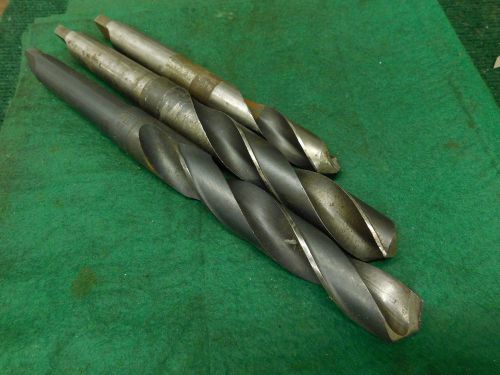 3 hss drills #3 morse taper shank for sale