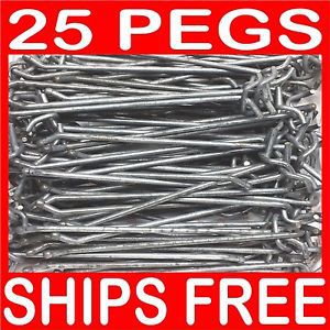 25 PCS PEG HOOKS 6 INCH BOARD TAG DISPLAY RETAIL HANGER PEGBOARD GARAGE LOT SET