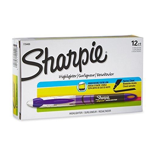 Sharpie 1754469 Accent Sharpie Pen-Style Highlighter, Purple, 12-Pack