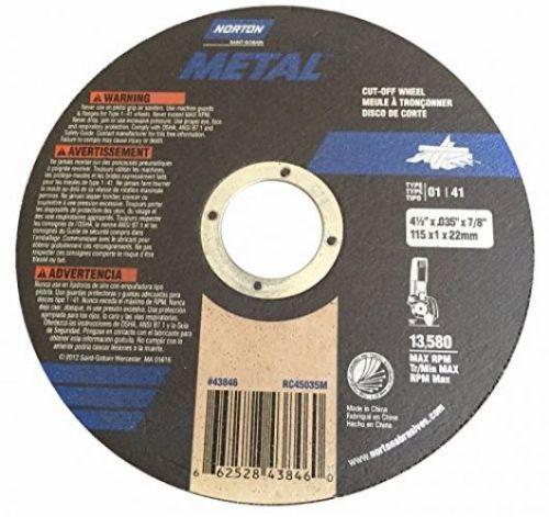 Norton 4 1/2 X .035 X 7/8 Cut-off Wheel - Metal (Pack Of 25)