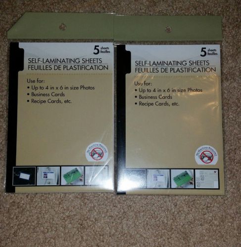 JOT Self Laminating Sheets Two Packs  4.5 x 6.5 NIP