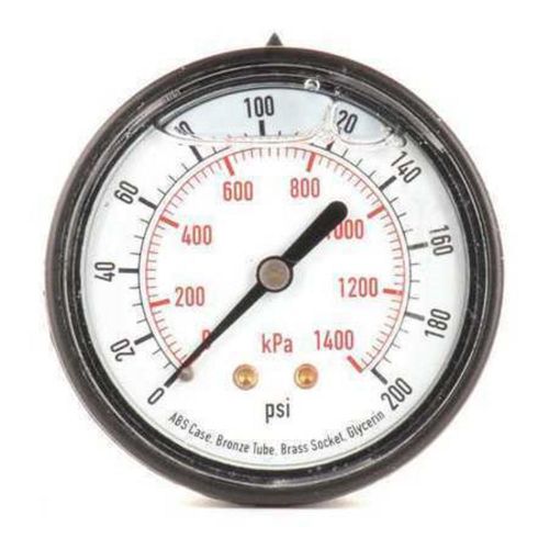 Pressure Gauge 4FLK6 ABS CASE Bronze Tube &amp; Brass Connection