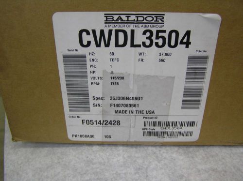 CWDL3504  1/2 HP 1725 RPM BALDOR ELECTRIC WASH DOWN MOTOR  NIB