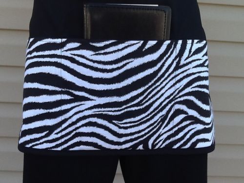 BLACK Pink Animal Zebra Print 3 POCKET WAITRESS WAIST BAR SERVERS  Resturant