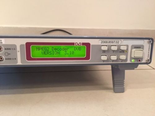 Rohde &amp; Schwarz MPEG2 Measurement Decoder DVMD 2068.8597.02