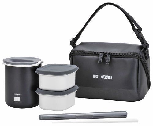 Thermos heat insulation lunch box 0.8 Go Black DBQ-361 BK