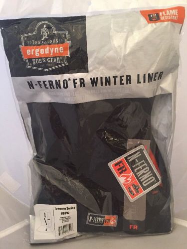 Hard Hat Winter Liner 3 Layer Covers Head /Shoulders Ergodyne N ferno 6892 Black