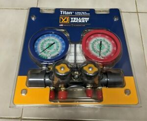 NEW Yellow Jacket 49922 TITAN Manifold only Liquid Gauges bar/psi R-22