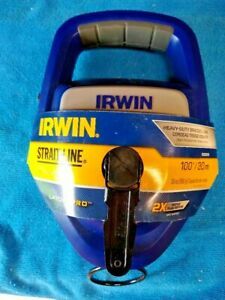 IRWIN 1932878 Nylon/Polyester Braided Chalk Line Reel 100 ft, w/free 2.5# chalk