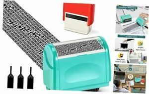 Identity Protection Roller Stamps for Privacy Confidential and Address Green