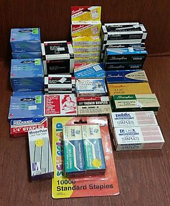 NOS Lot Vtg SWINGLINE &amp; MORE Staples New &amp; Partial Boxes Asstd Sizes Wholesale