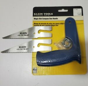 Klein Tools Magic Slot Compass Saw Handle 702 With Two New Blades Made in USA