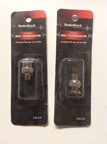 Radio Shack Lot Of 2 BNC Male Terminator - 50 Ohm (Brand New!)