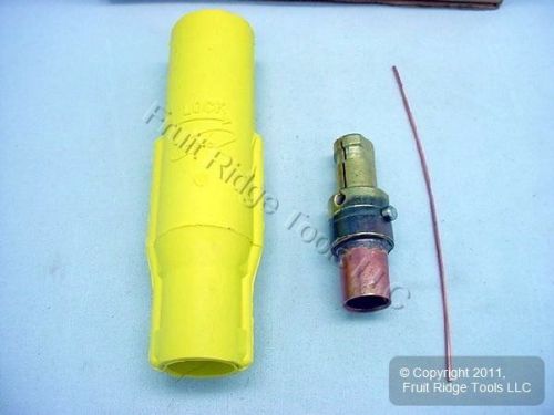 Leviton Yellow 16 Series Male Vulcanized Cam-Type Plug 400A 600V Crimped 16V24-Y