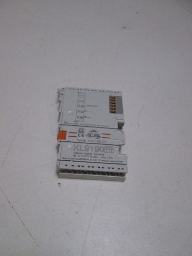 BECKHOFF VOLTAGE SUPPLY TERMINAL KL9190 *USED*