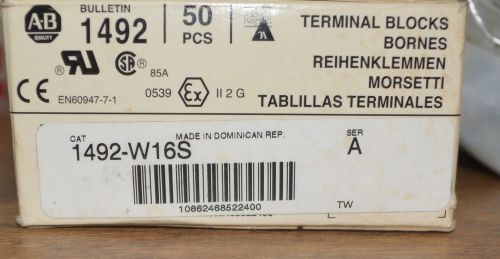 (67) Allen Bradley Terminal Blocks 1492-W16S SERIES A