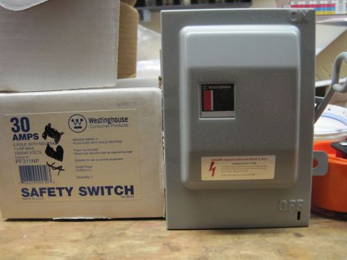 Westinghouse pf311np 30a 120/240vac safety switch indoor for sale