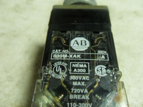 (n3-2) 1 new allen bradley 800m-xak push button for sale