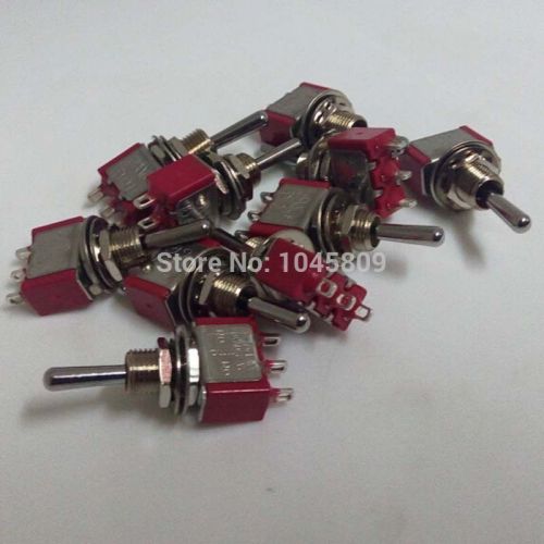 10pcs SPDT Push ON-ON Mini Toggle Switch 5A 120VAC Mini Mark UL Toggle Switch