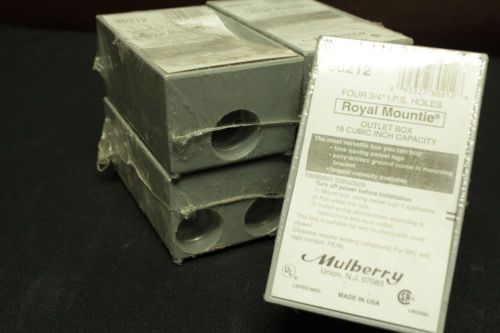 Royal Mountie Single Gang Boxes MUL30212 WEATHERPROOF BOX 1 GANG 4 3/4&#034; HUBS