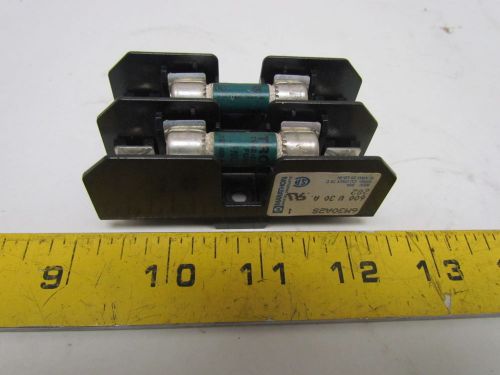 Marathon 6m30a2s 2-pole fuse block holder 30 amp 600v w/fuses fnq-5 lot of 2 for sale